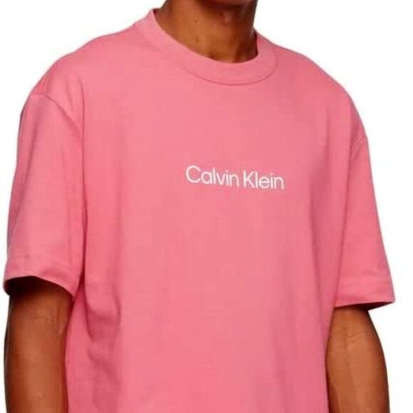 Calvin Klein Men's Relaxed Fit Standard Logo Crewneck Graphic T-Shirt - Picture 1 of 5